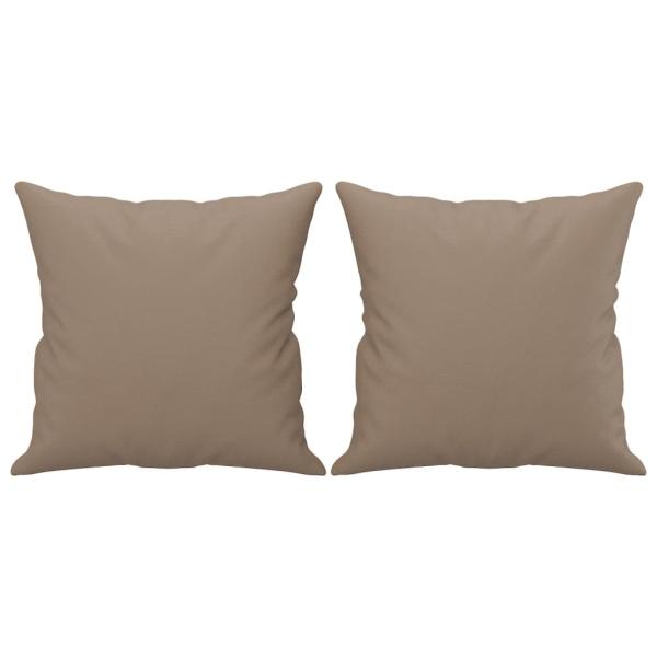 2-Sitzer-Sofa mit Zierkissen Cappuccino 120 cm Kunstleder