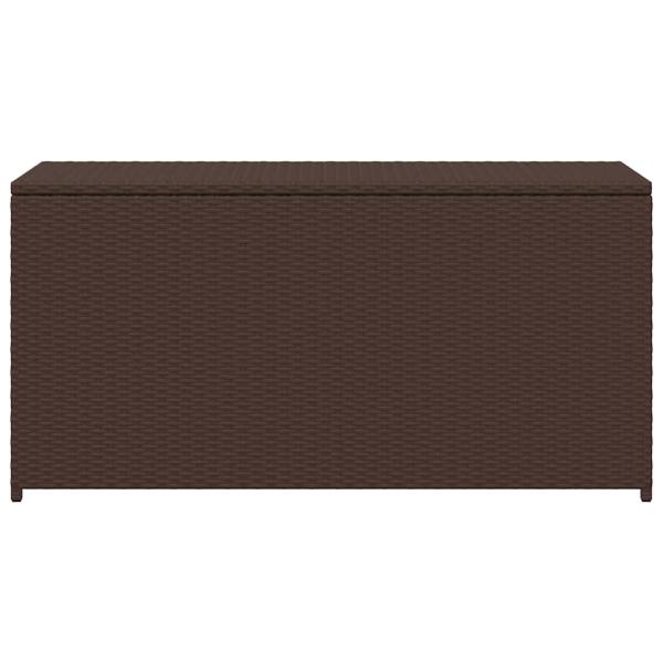 Garten-Auflagenbox Braun 120x50x60 cm Poly Rattan