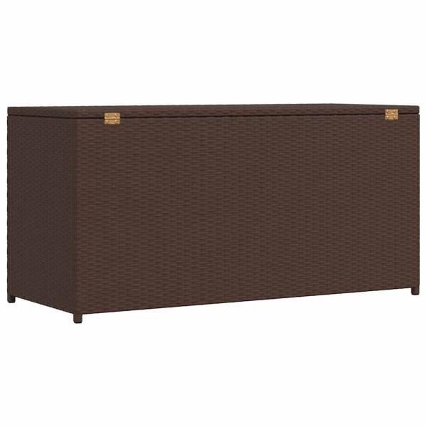 Garten-Auflagenbox Braun 120x50x60 cm Poly Rattan