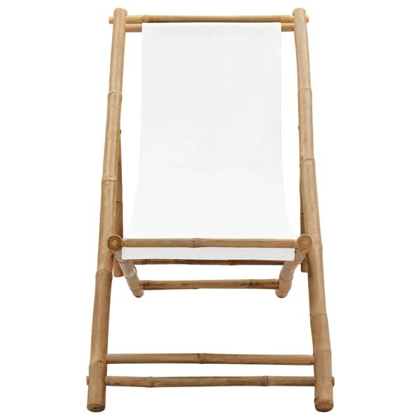 Liegestuhl Bambus und Canvas