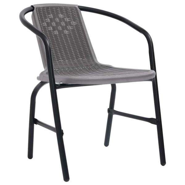 Gartenstühle 2 Stk. Kunststoff Rattan-Optik und Stahl 110 kg