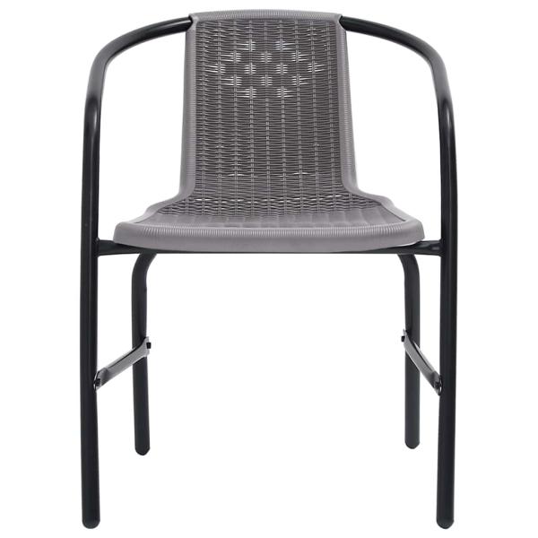 Gartenstühle 2 Stk. Kunststoff Rattan-Optik und Stahl 110 kg