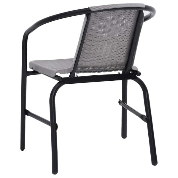 Gartenstühle 2 Stk. Kunststoff Rattan-Optik und Stahl 110 kg
