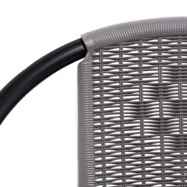 Gartenstühle 2 Stk. Kunststoff Rattan-Optik und Stahl 110 kg