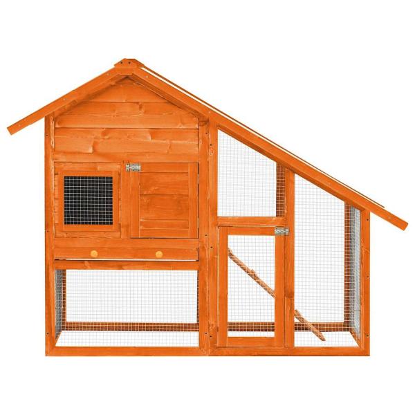 Kaninchenstall 140x63x120 cm Tanne Massivholz