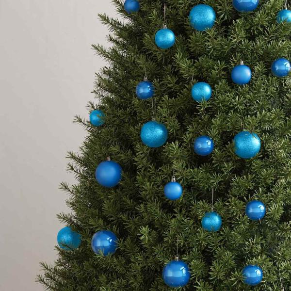 100-tlg. Weihnachtskugel-Set Blau