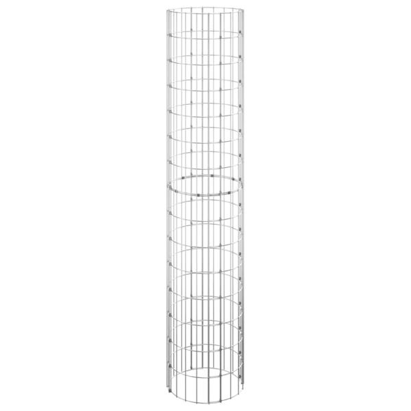 Gabionen-Säule Rund Verzinkter Stahl Ø30x150 cm