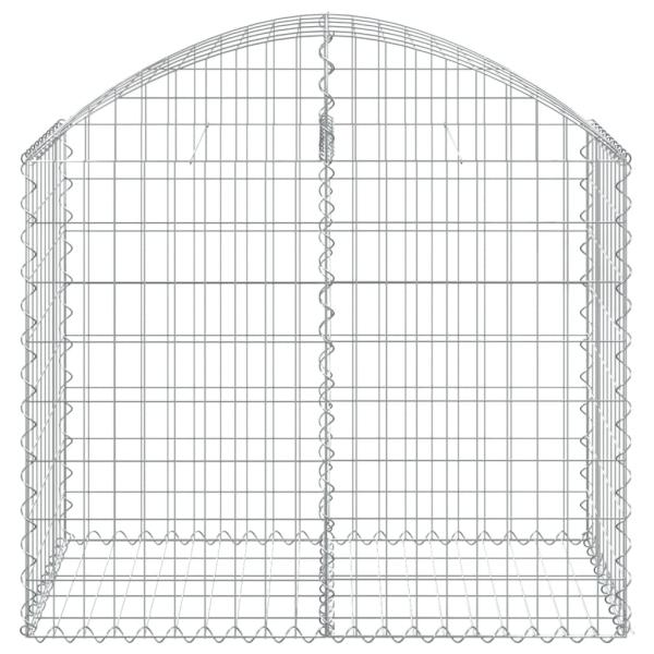 Gabione mit Hochbogen 100x50x80/100 cm Verzinktes Eisen