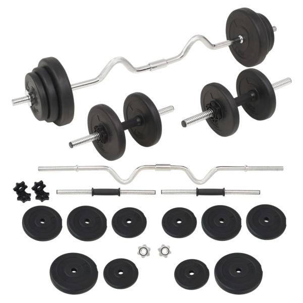 ARDEBO.de - Langhantel- und Kurzhantel-Set 30 kg