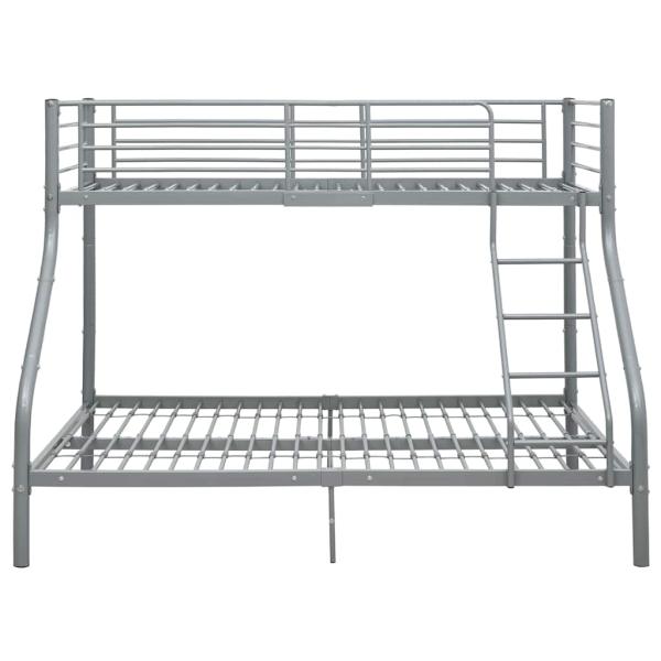 Etagenbettgestell Grau Metall 140x200 cm/90x200 cm