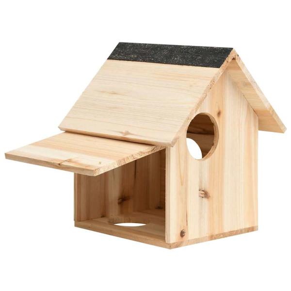 ARDEBO.de - Eichhörnchenhaus Tanne Massivholz 26x25x29 cm
