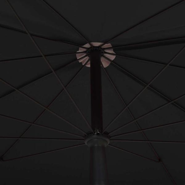 Sonnenschirm mit Mast 200x130 cm Schwarz