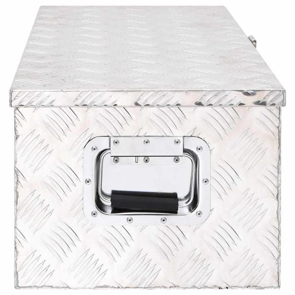Aufbewahrungsbox Silbern 80x39x30 cm Aluminium