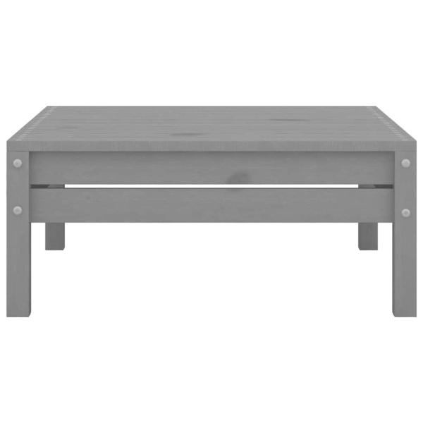Gartenhocker Grau Massivholz Kiefer