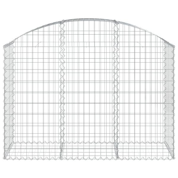 Gabione mit Hochbogen 150x50x100/120 cm Verzinktes Eisen