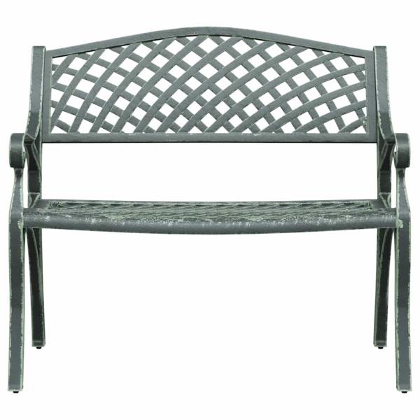 Gartenbank 102 cm Aluminiumguss Grün