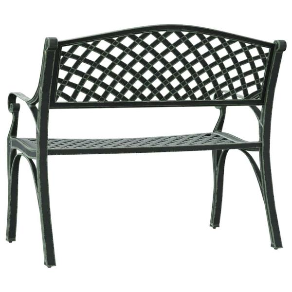 Gartenbank 102 cm Aluminiumguss Grün
