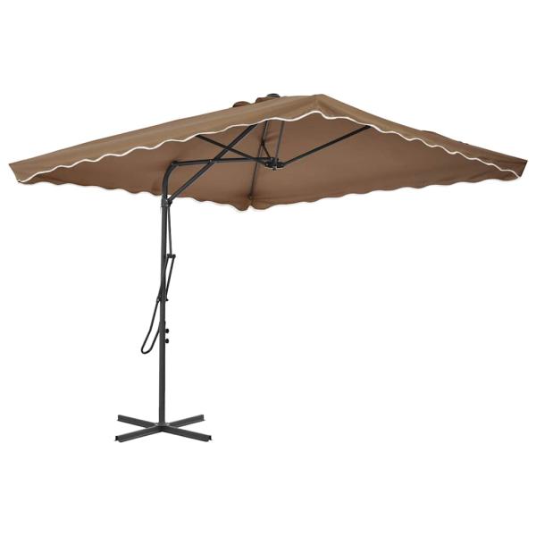 ARDEBO.de - Sonnenschirm mit Stahl-Mast 250x250 cm Taupe
