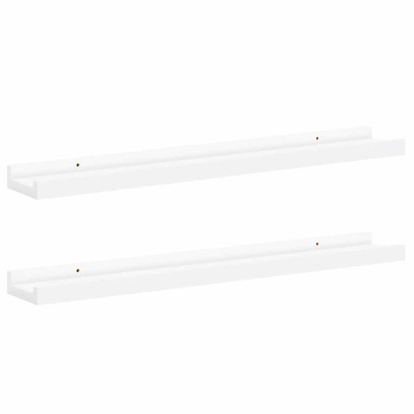 Bilderleisten 2 Stk. Weiß 60x9x3 cm MDF