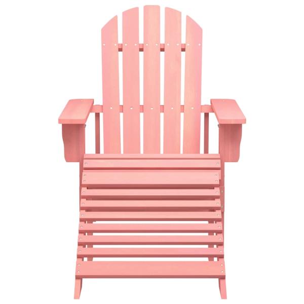 Adirondack-Gartenstuhl mit Fußteil Massivholz Tanne Rosa