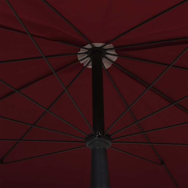 Sonnenschirm mit Mast 200x130 cm Bordeauxrot