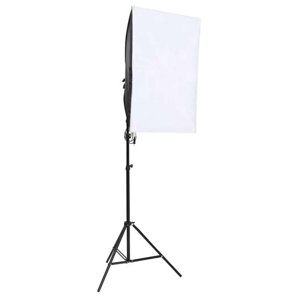 Fotostudio-Set mit Beleuchtung, Hintergrund und Reflektor