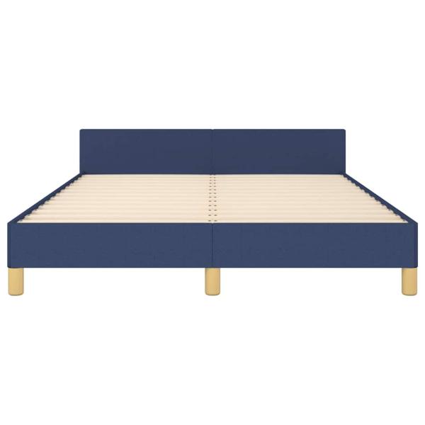 Bettgestell ohne Matratze Blau 140x200 cm Stoff