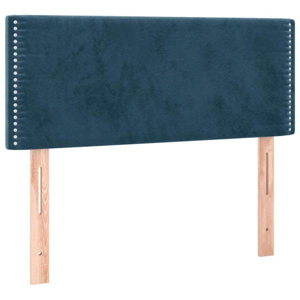 Boxspringbett mit Matratze Dunkelblau 100x200 cm Samt