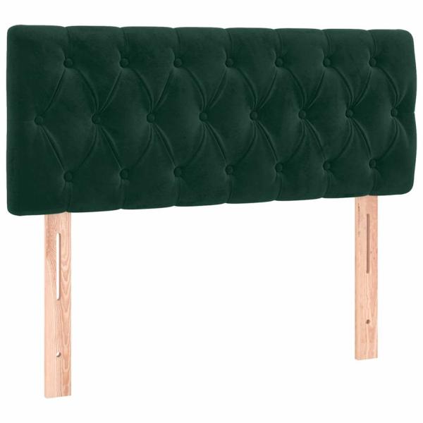 Boxspringbett mit Matratze Dunkelgrün 90x200 cm Samt