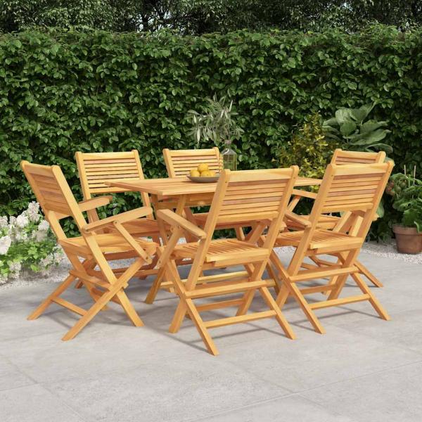 ARDEBO.de - 7-tlg. Garten-Essgruppe Massivholz Teak