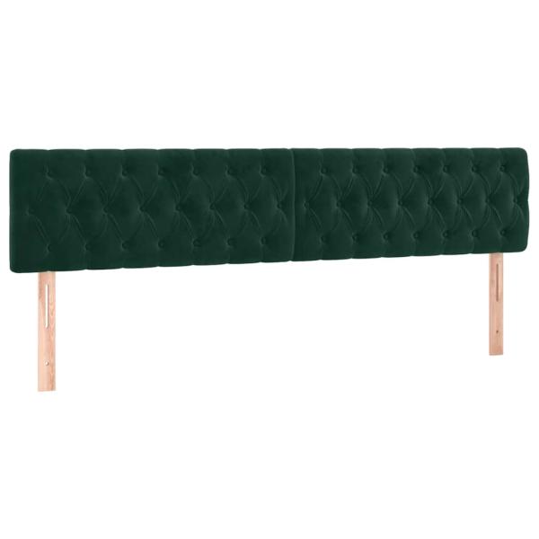 Boxspringbett mit Matratze Dunkelgrün 180x200 cm Samt
