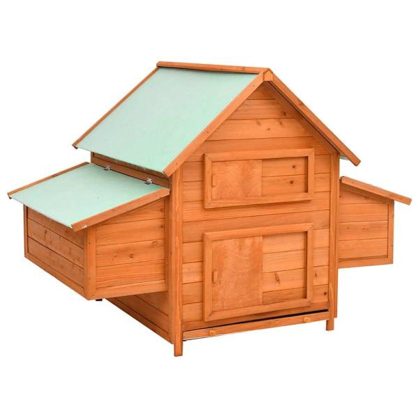 ARDEBO.de - Hühnerstall 150x96x110 cm Massivholz Tanne