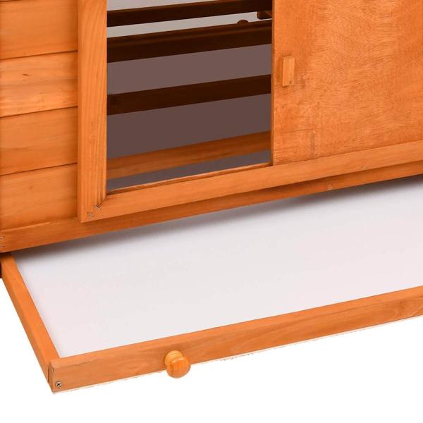 Hühnerstall 150x96x110 cm Massivholz Tanne