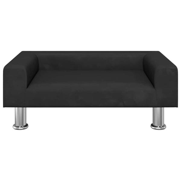 Hundebett Schwarz 70x45x26,5 cm Samt