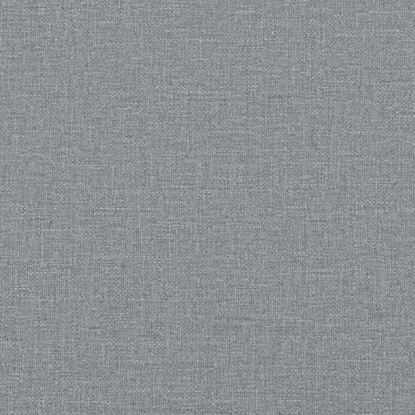 Sessel mit Hocker Hellgrau 60 cm Stoff
