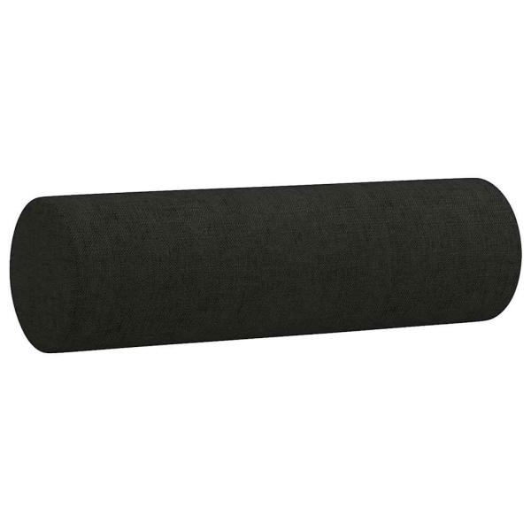 2-Sitzer-Sofa mit Zierkissen Schwarz 120 cm Stoff