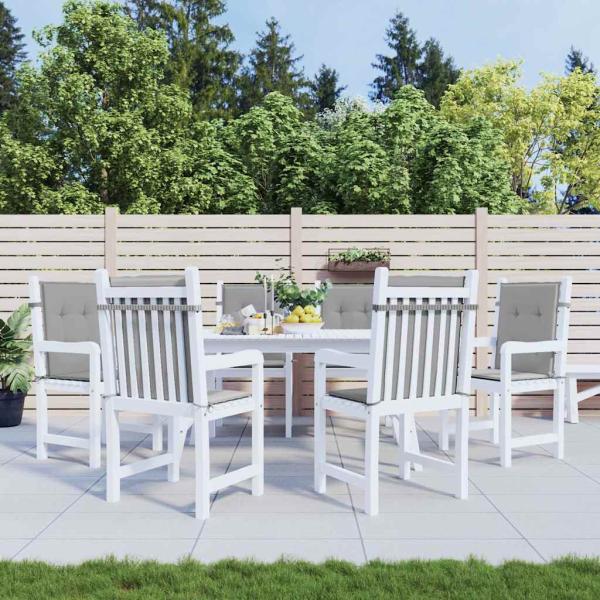 ARDEBO.de - Gartenstuhlauflagen für Niedriglehner 6 Stk. Grau Oxford-Gewebe