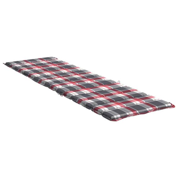 Sonnenliegen-Auflagen Rotes Karomuster