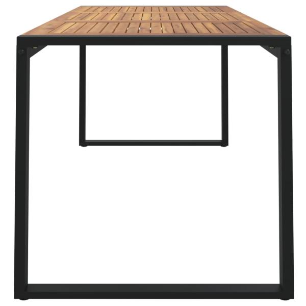 Gartentisch mit Gestell U-Form 180x90x75 cm Akazie Massivholz