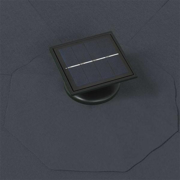 Sonnenschirm zur Wandmontage mit LEDs 300 cm Anthrazit