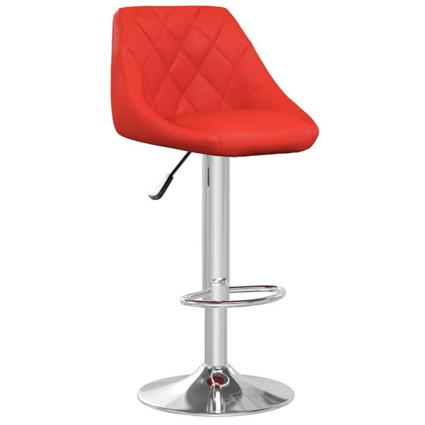 Barhocker 2 Stk. Rot Kunstleder
