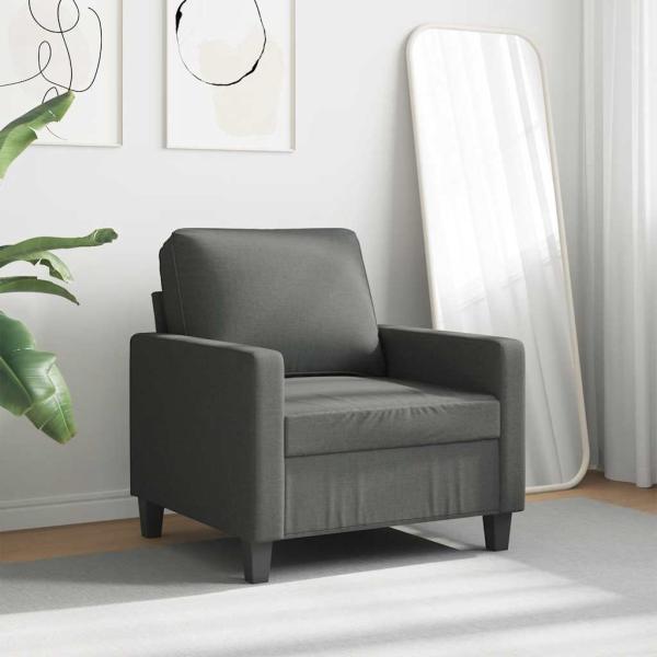 Sofasessel Dunkelgrau 60 cm Stoff