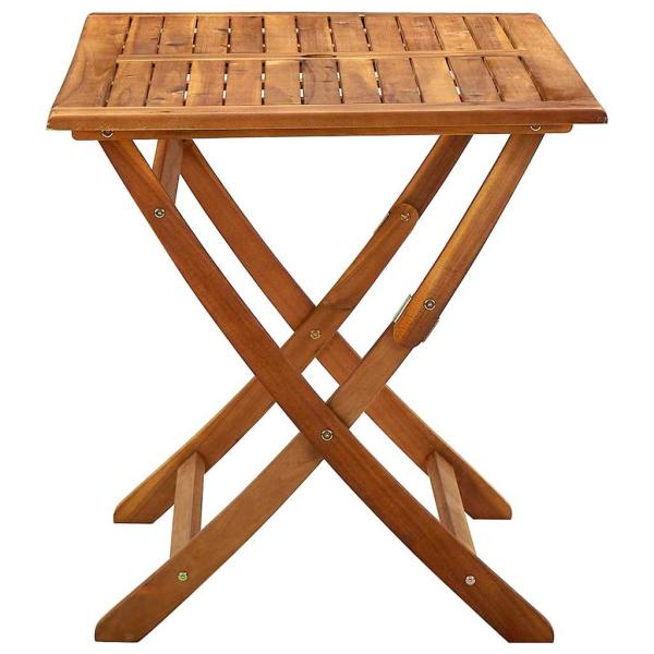 Klappbarer Gartentisch 120x70x75 cm Massivholz Akazie