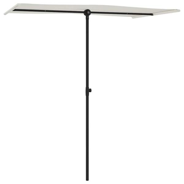 Sonnenschirm mit Aluminium-Mast 180x110 cm Sandweiß