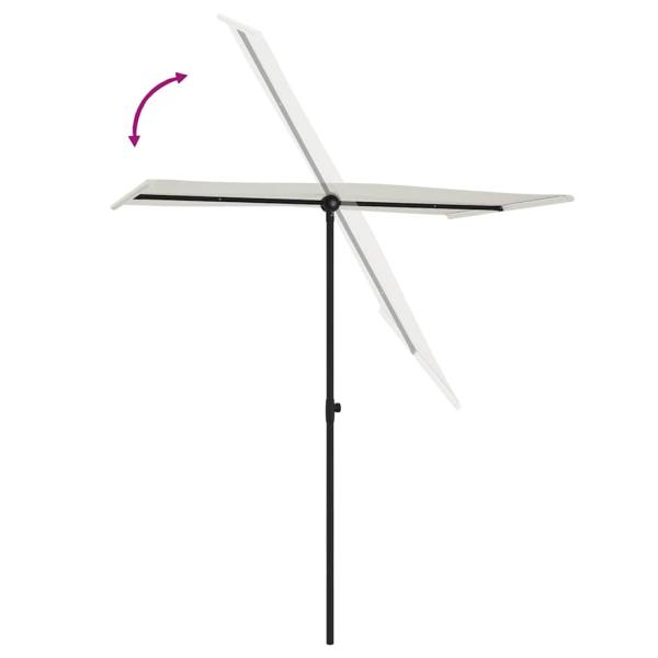 Sonnenschirm mit Aluminium-Mast 180x110 cm Sandweiß