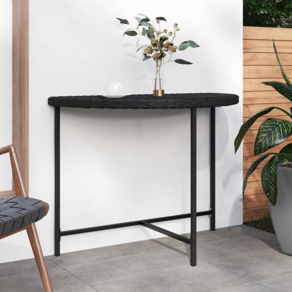 ARDEBO.de - Gartentisch Schwarz 100x50x75 cm Poly Rattan