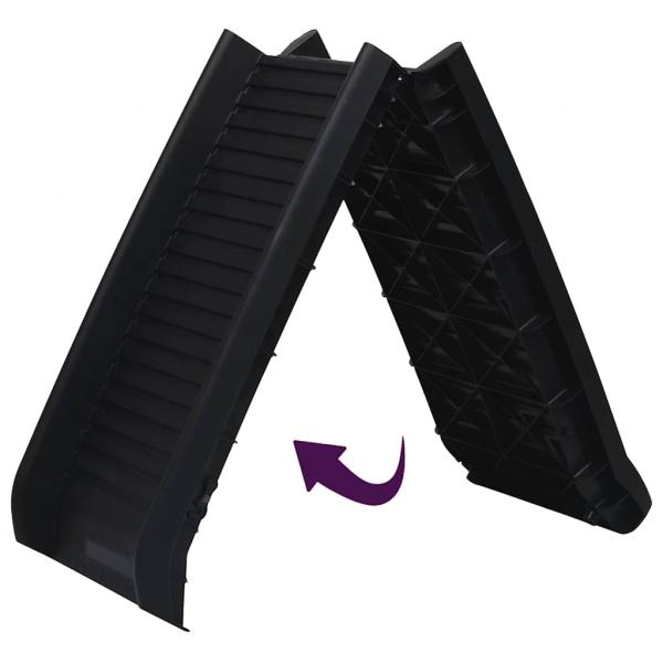 Hunderampe Klappbar Schwarz 155,5x40x15,5 cm