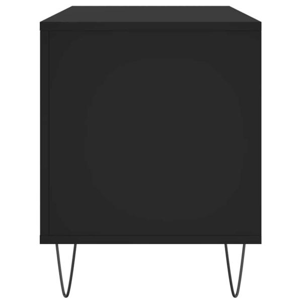 Plattenschrank Schwarz 100x38x48 cm Holzwerkstoff