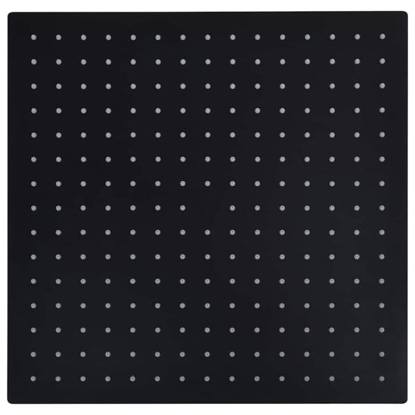 Regenbrause Edelstahl 40x40 cm Quadrat Schwarz