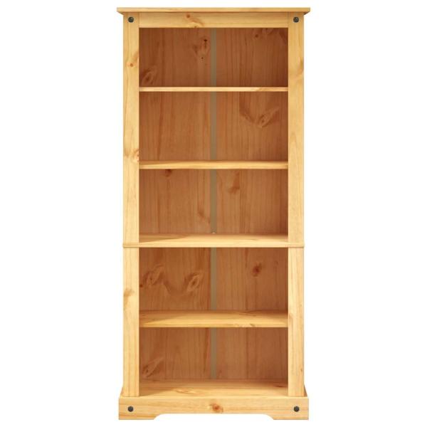 B?cherschrank 5 F?cher Mexiko-Stil Kiefernholz 80x40x170 cm